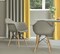 Mid-Century Modern Style Plastic DAW Shell Dining Arm Chair with Wooden Dowel Eiffel Legs